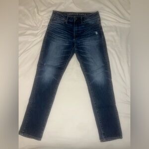 American Eagle Outfitters AirFlex+TempTech Men's Dark Blue Athletic Skinny Jeans